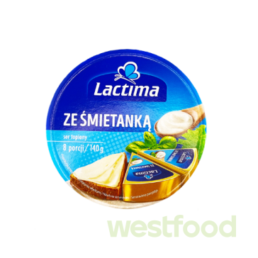 Сир плавлений порційний Lactima 140г Вершковий /в уп.12шт/