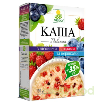 Каша Терра 190г(5*38г) Вівсяна з ліс.ягод. та вершками