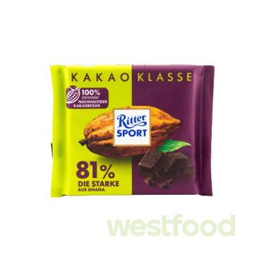 Шоколад Ritter Sport чорн.шок 81% какао 100г, шт