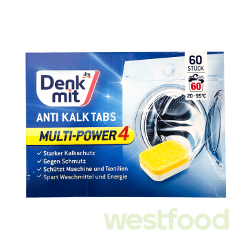 Таблетки д/очищ.пральн.машин Denkmit Anti-Kalk-Tabs 60шт