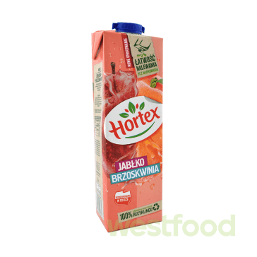 Сік Hortex 1 л яблуко-персик /в уп.6шт/