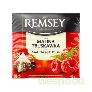 Чай RAMSEY пірамід.20*2г Малина-полуниця