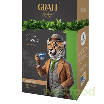 Чай Graff 80г Картон Зелений класичний