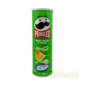 Чіпси Pringles 165г крем-сир і цибуля  /в уп.19шт/