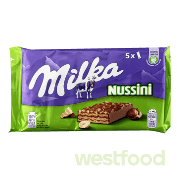 Вафлі Milka Nussini 157,5г (5*31,5г)  /уп.16шт/