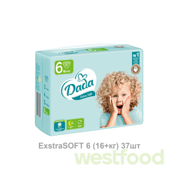 Підгузники Dada ExstraSOFT 6 (16+кг) 37шт /в уп.3шт/