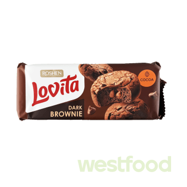 Печиво Lovita Brownie з какао 152г /уп.21шт/