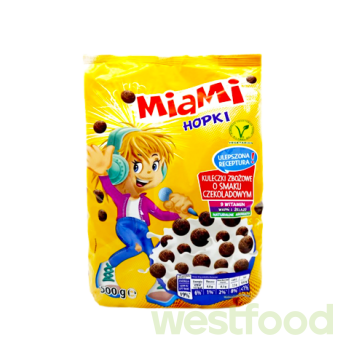 Сухий сніданок Miami Hopki шоколадні 500 г /в уп.8шт/