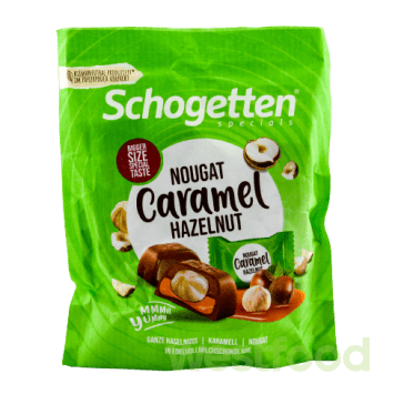 Цукерки Schogetten Nougat Caramel Hazelnut 125г/в ящ.7 шт/