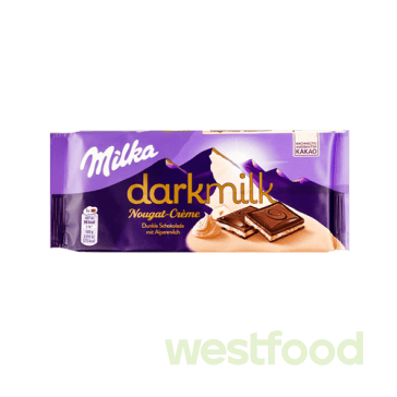 Шоколад Milka  85г Darkmilk Nougat-Creme