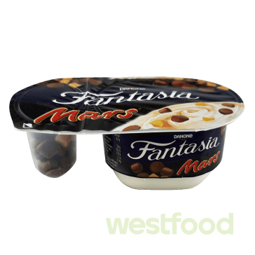 Йогурт DANONE Fantasia 120г Twix/Mars з драже в асорт./в уп.12шт/