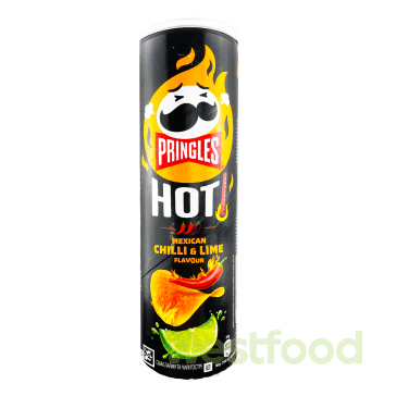 Чіпси Pringles 160г HOT MexicanChilli&Lime/в уп.19шт/