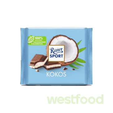 Шоколад Ritter Sport Kokos 100г, шт /в уп.12шт/