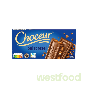 Шоколад Choceur крендель з сіллю 200г Salzbrezel