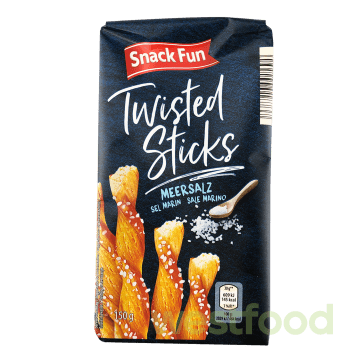 Хлібні палички SnackFun 150г Солоні /в уп.12шт/