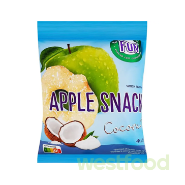 Чіпси яблучні Garden Gadz 40г Apple Snack Coconut /в уп.20шт/