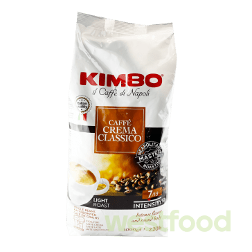 Кава в зернах Kimbo Caffe Crema Classico 1кг /в уп.6шт/