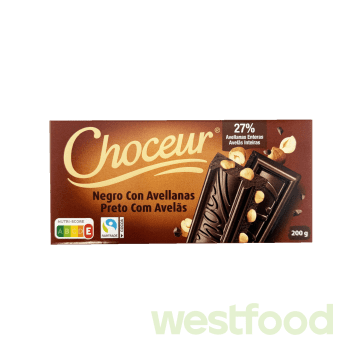Шоколад Choceur чорн.з фундуком 200г NegroConAvellanas