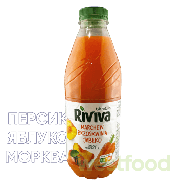 Сік Riviva 1л Морква-Персик-Яблуко /в уп.6шт/