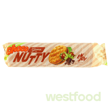 Крекер-сендвіч Грона Шоколадно-горіхова начинка 195г туб /уп.21шт/