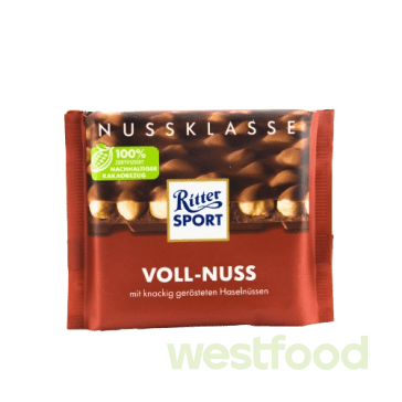 Шоколад Ritter Sport молочн.шок і фундук Voll-nuss100г, шт