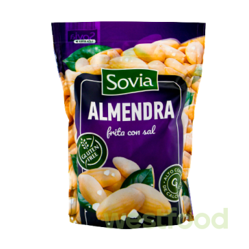 Горіхи SOVIA Мигдаль солений ALMENDRA 200г /в уп.20шт/