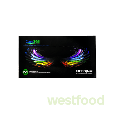 Рукавиці нітрилові Care365 чорні 50пар розмір M