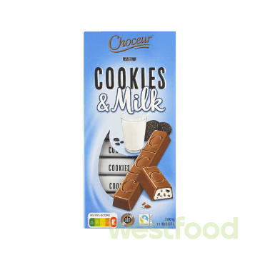Шоколад Choceur Орео 200г Cookies&Milk /уп.40шт/