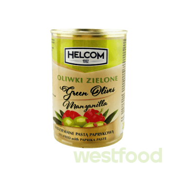 Оливки HELCOM з паприкою 280г /в упак. 12шт