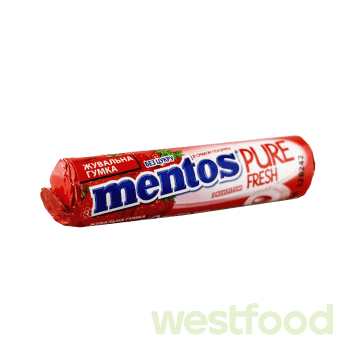 Жув.гумка MENTOS PureFresh 15.75г Полуниця /уп.16шт/