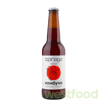 Напій Комбуча Spraga 330мл скло Гранат /уп.12шт/
