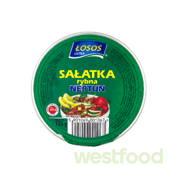 Салат рибний Neptun 135г /уп.12шт/