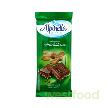 Шоколад Alpinella Арахіс 90г /в уп.21шт/