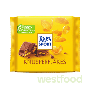 Шоколад Ritter Sport Knusperflakes 100г, шт /в уп.10шт/