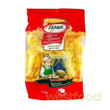 Макарони EkMak 1кг Babuni гніздо нитка /уп.10шт/