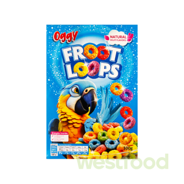 Сухий сніданок Oggy FROOT LOOPS  300г/в уп.7шт/