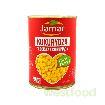 Кукурудза консервована Jamar 400г /в уп.10шт/