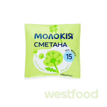 Сметана Молокія 370г 15% плівка