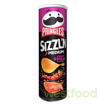 Чіпси Pringles 180г Sizzl'n Medium sweet chilli /уп.19шт/