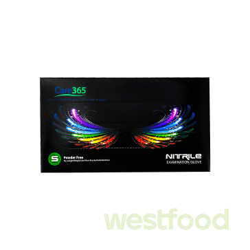 Рукавиці нітрилові Care365 чорні 50пар розмір S