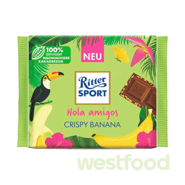 Шоколад Ritter Sport Crispy banana 100г, шт /в уп.11шт/