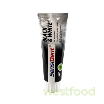 Зубна паста SensiDent Black&White 75мл