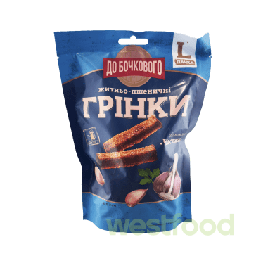 Грінки До Бочкового 120г Житн-пшен Часник /в уп.30шт/