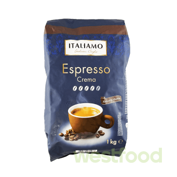 Кава в зернах Italiamo Espresso Crema 1кг /в уп.8шт/