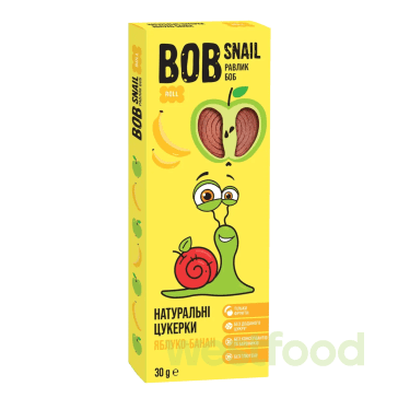 Цукерки Bob Snail яблучно-бананові 30г