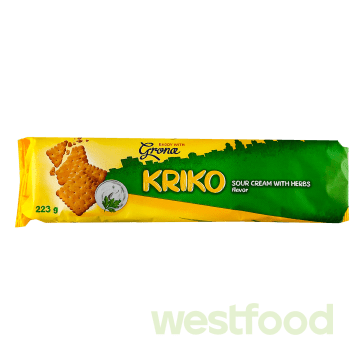 Крекер Грона Кріко Сметана з зеленню 223г /уп.21шт/