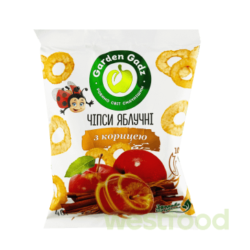 Чіпси яблучні Garden Gadz 40г з корицею /в уп.20шт/