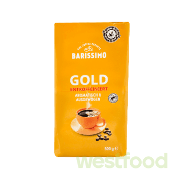 Кава мелена Barissimo 500г Gold без кофеїну жовта /уп.12шт/
