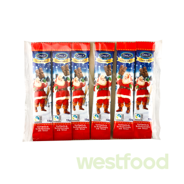 Цукерки Only Choco Lollies на паличці 6*13г /в уп.28шт/