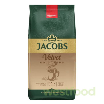 Кава в зернах Jacobs Velvet Gold Crema 1кг /уп.4шт/